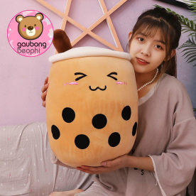 Gối Ôm Ly Trà Sữa Nâu