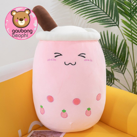 Gối Ôm Ly Trà Sữa Hồng 50cm