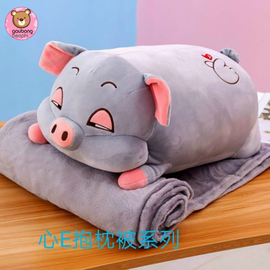 Heo Đờ Đẫn Xám 40cm